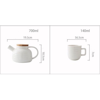 Bộ ấm pha trà chiều n500 phong cách nhật bản