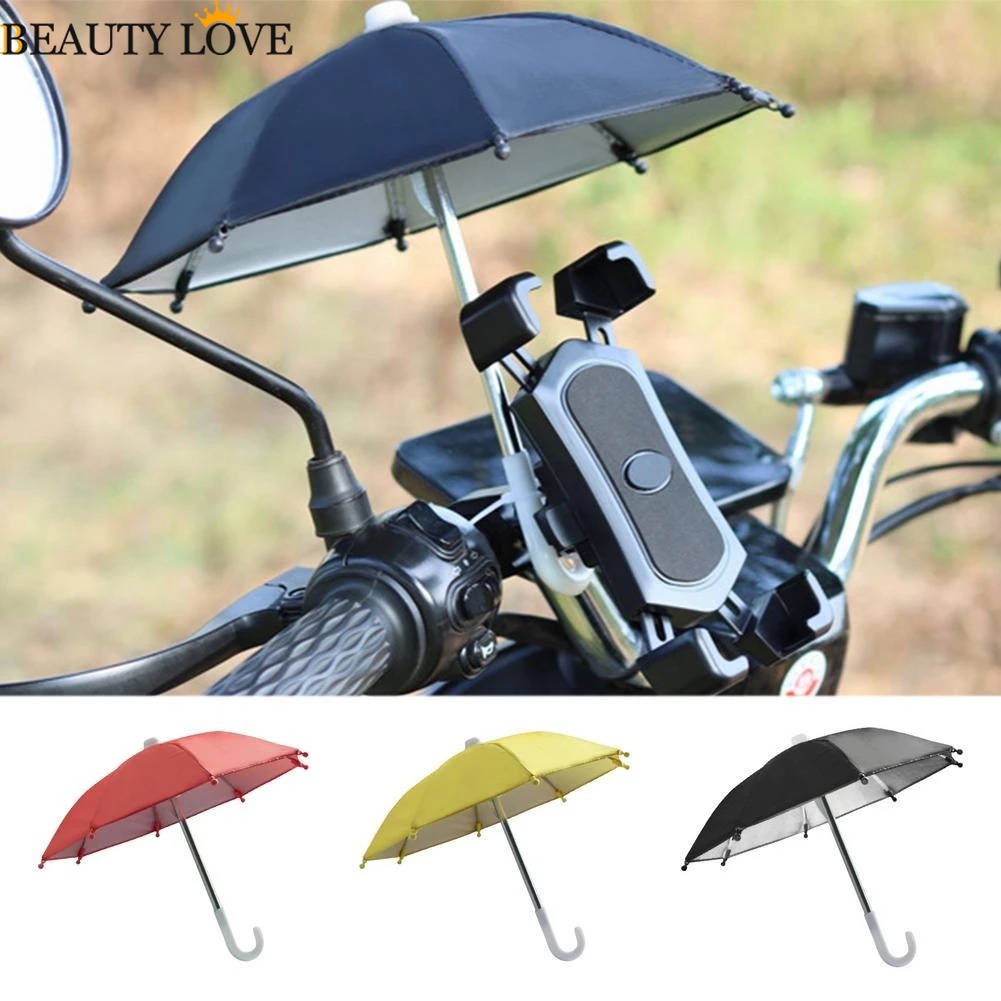 Dù Che Nắng / Mưa Mini Tự Động Bằng Polyester In Họa Tiết Dễ Thương Trang Trí Xe Đạp