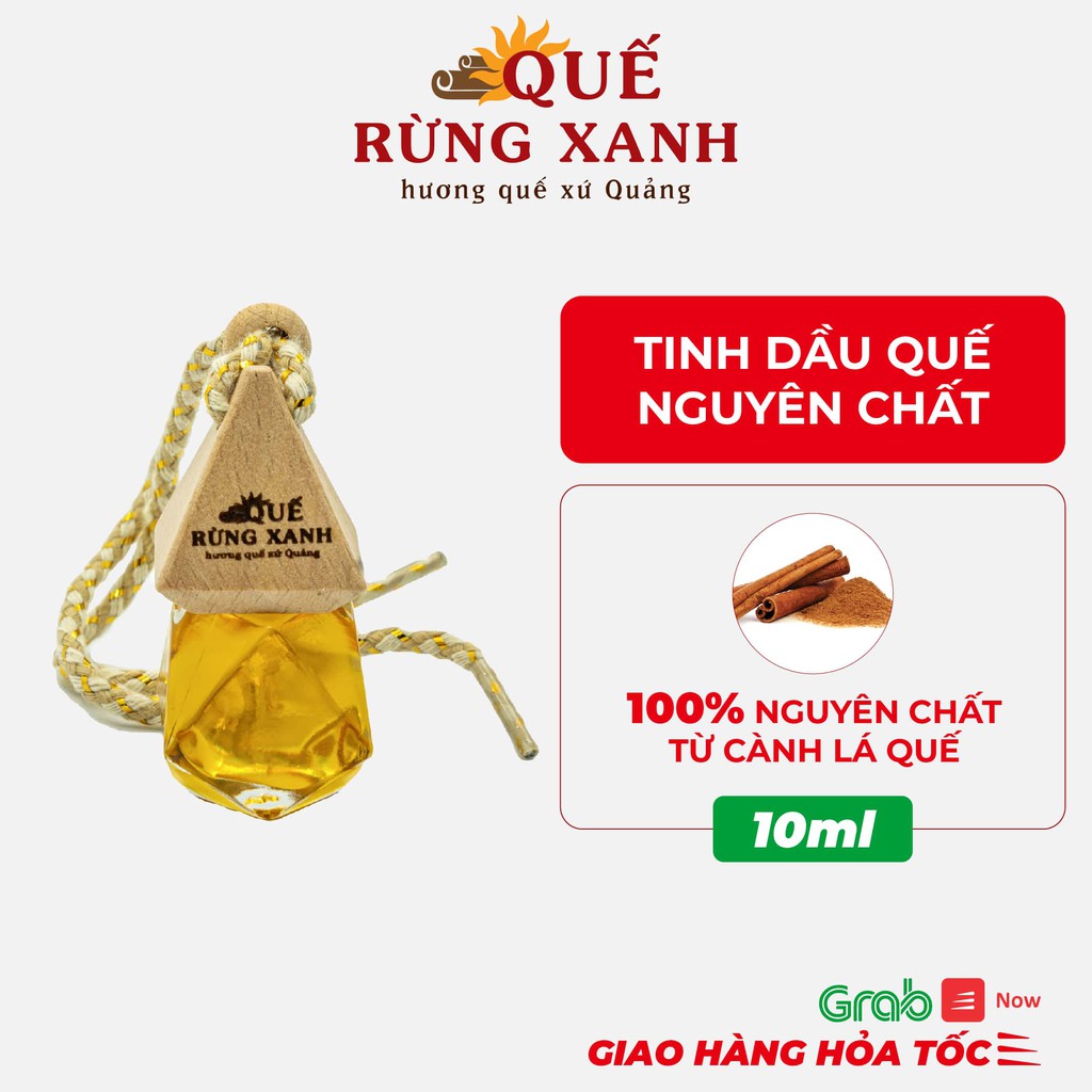 Tinh dầu lá quế Quế Rừng Xanh lọ 10ml có dây treo nguyên chất 100%