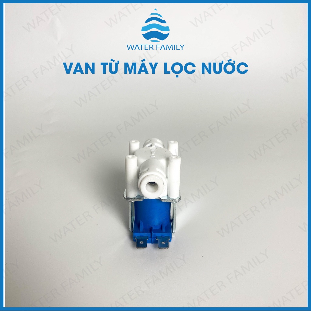 Van điện từ 24V máy lọc nước 2 đầu phi 6 in chữ dập chìm thân cao cấp