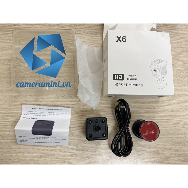 Camera Siêu Nhỏ Wifi X6 FULLHD 1080P Đa Năng- Hồng Ngoại Quay Ban Đêm, Hình Ảnh Sắc Nét Cả Ngày Và Đêm, Pin Dung Lượng K | BigBuy360 - bigbuy360.vn