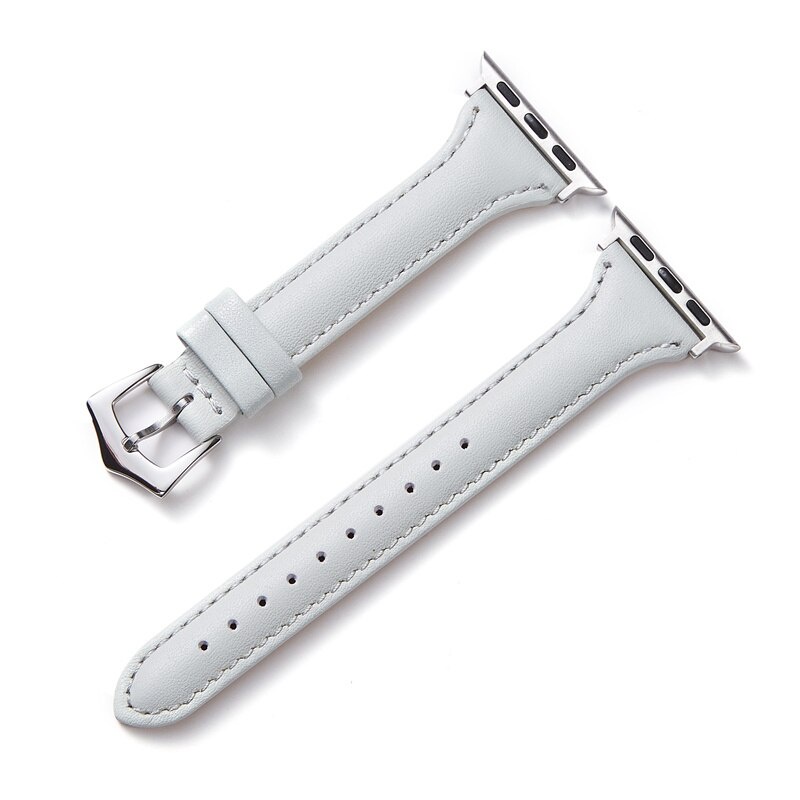 Dây Đeo Bằng Da Mỏng Kích Thước 40mm 38mm Dành Cho Đồng Hồ Thông Minh Apple Watch Iwatch Series 1 2 3 4 5 6 Se 44mm 42mm