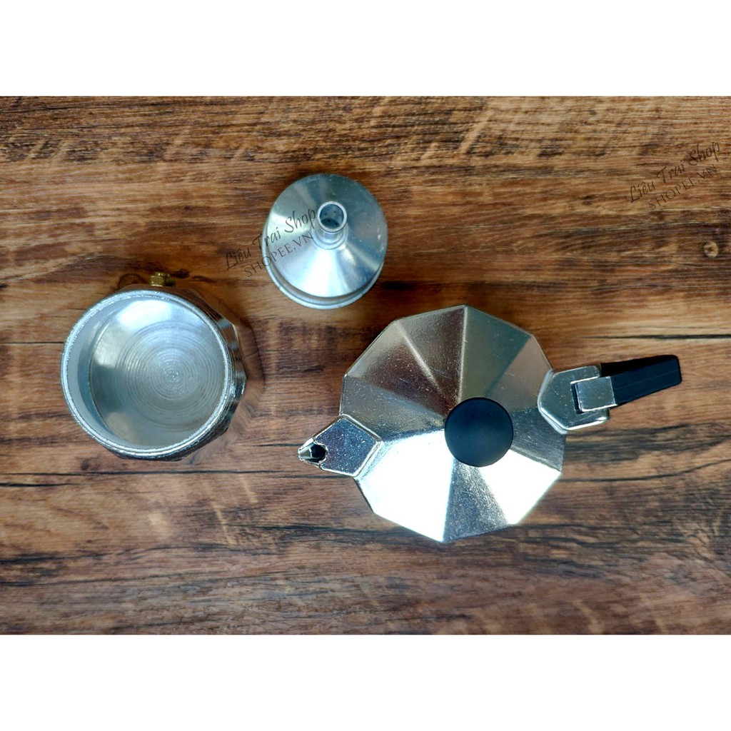 Ấm moka pot pha cà phê cafe espresso phong cách Ý 2cup 80ml