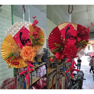 Mẹt treo cửa trang trí tết - Vòng, nan treo tường handmade trang trí ngày Xuân