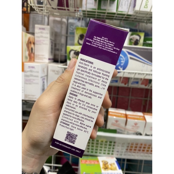 Anti-Derm kem bôi viêm da, ghẻ, xà mâu 40g