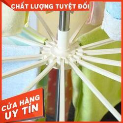 [XẢ KHO+FREE SHIP]  CÂY PHƠI QUẦN ÁO TRÒN 3 TẦNG TẶNG KÈM MÓC DÍNH TƯỜNG TRONG SUỐT