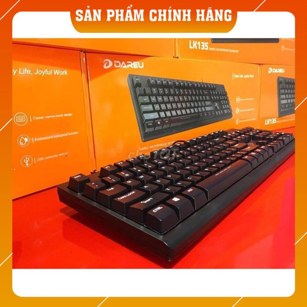 Bàn phím Dareu LK135 - Màu đen - Chống nước tuyệt đối - Chính hãng BH 24 tháng