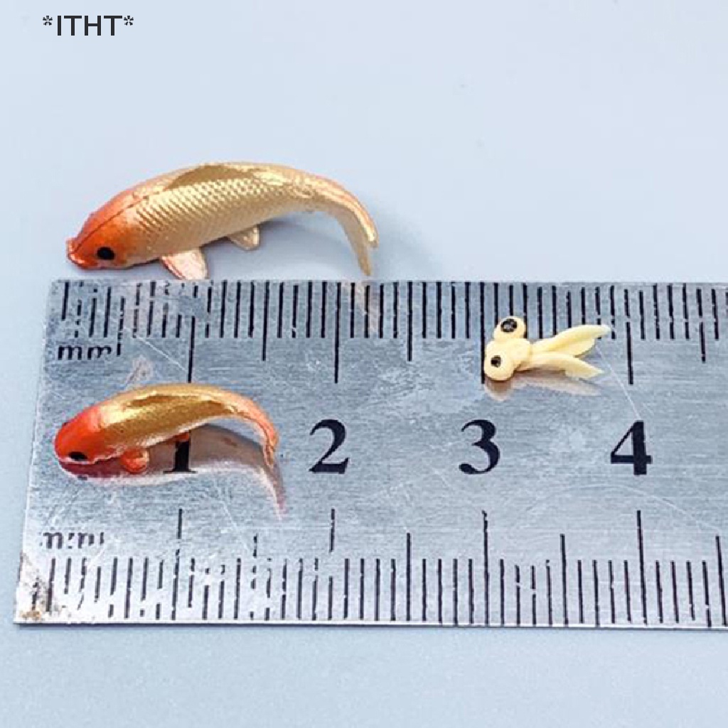 Set 5 mô hình cá chép mini trang trí nhà búp bê