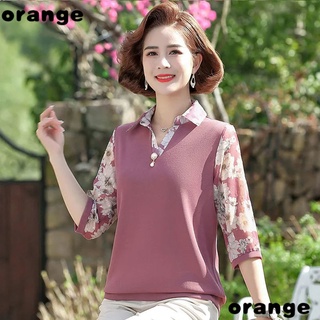 Áo sơ mi chiffon mỏng dáng rộng phong cách mới mùa hè 2022 cho nữ trung niên
