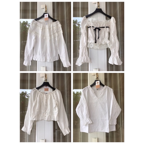 Áo Trắng Kiểu- Croptop- Sơ Mi Chất Đẹp
