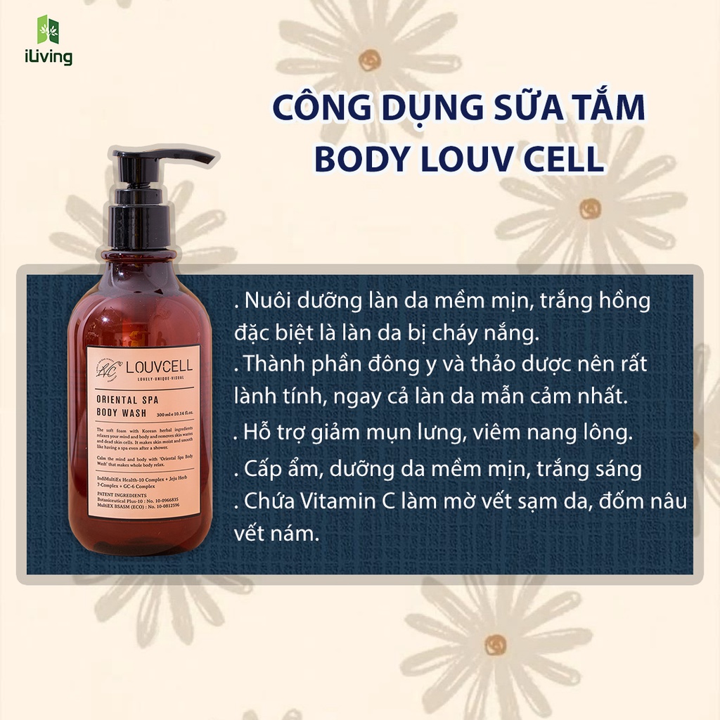 Sữa tắm dưỡng thể Body Louvcell Oriental Spa Body Wash 300ml ILIVING-LOUST