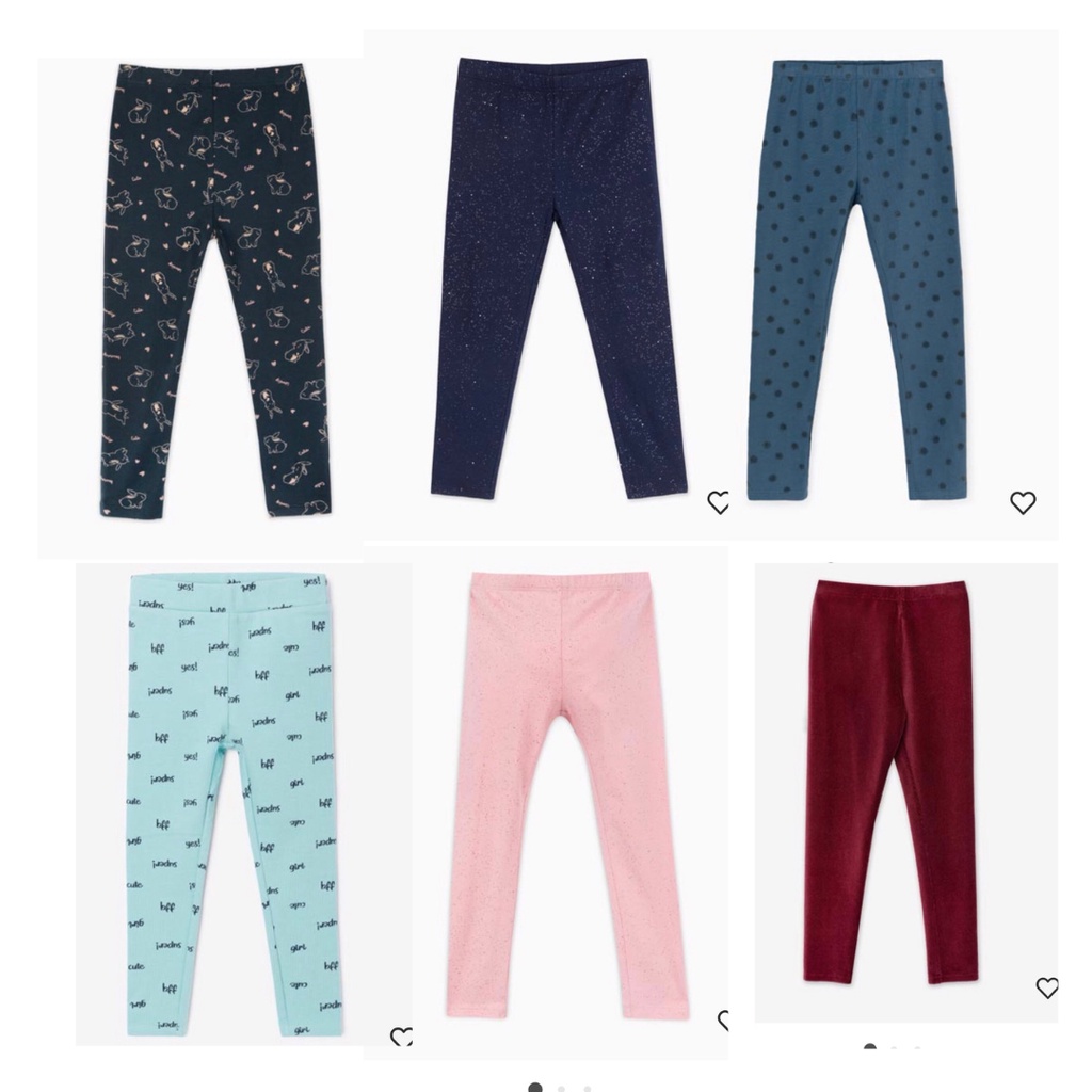 Quần legging bé gái dáng dài xuất dư chất vải thun cotton từ 10 đên 25kg