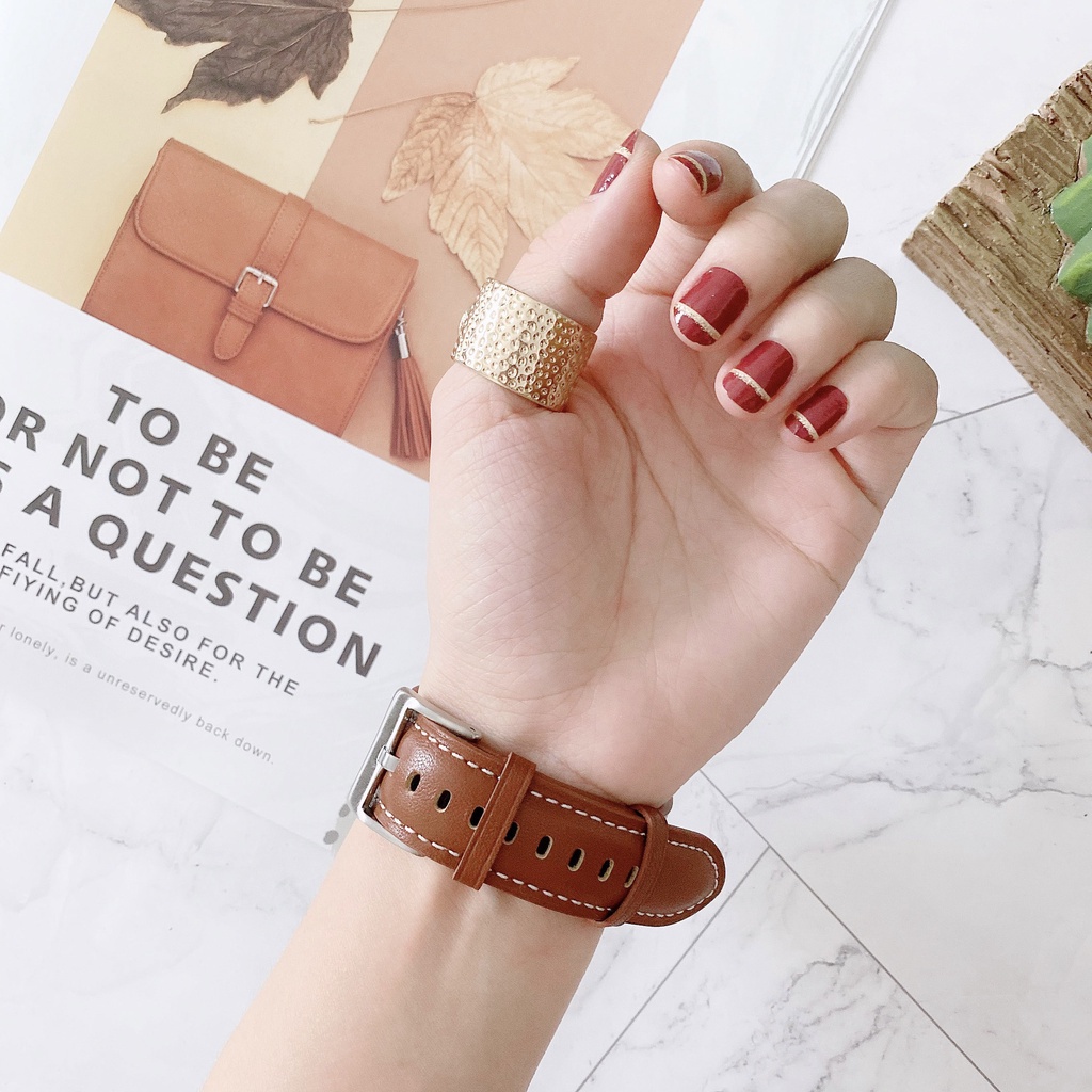 Dây Đeo Bằng Da Thật Thời Trang Cho Đồng Hồ Thông Minh Garmin Venu Sq 2 Plus