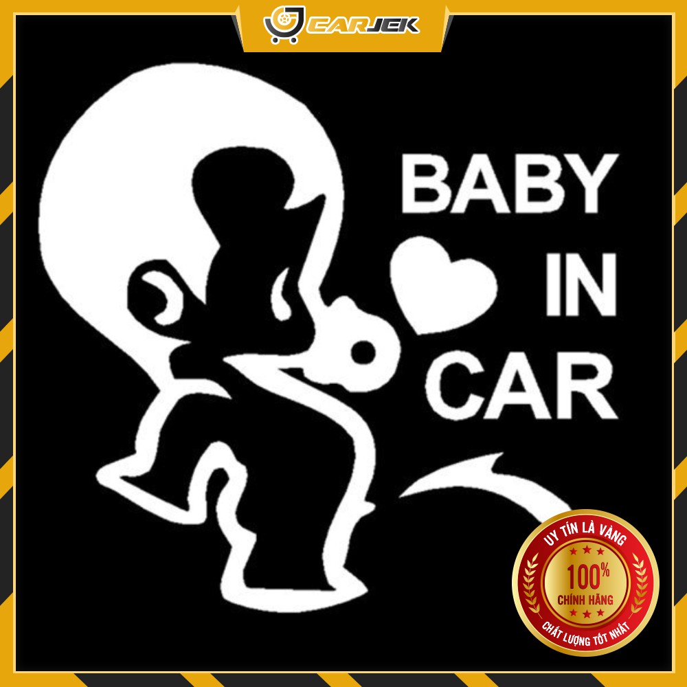 Baby In Car - TEM DÁN DECAL TRANG TRÍ DÀNH CHO XE HƠI Nhỏ nhắn, Phong cách, Phù hợp các loại xe