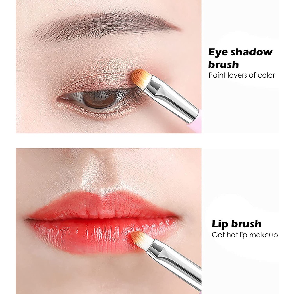 Cọ Trang Điểm Mắt/Môi Đa Năng 4 Trong 1 Có Thể Tháo Rời Tiện Dụng Mang Theo Du Lịch