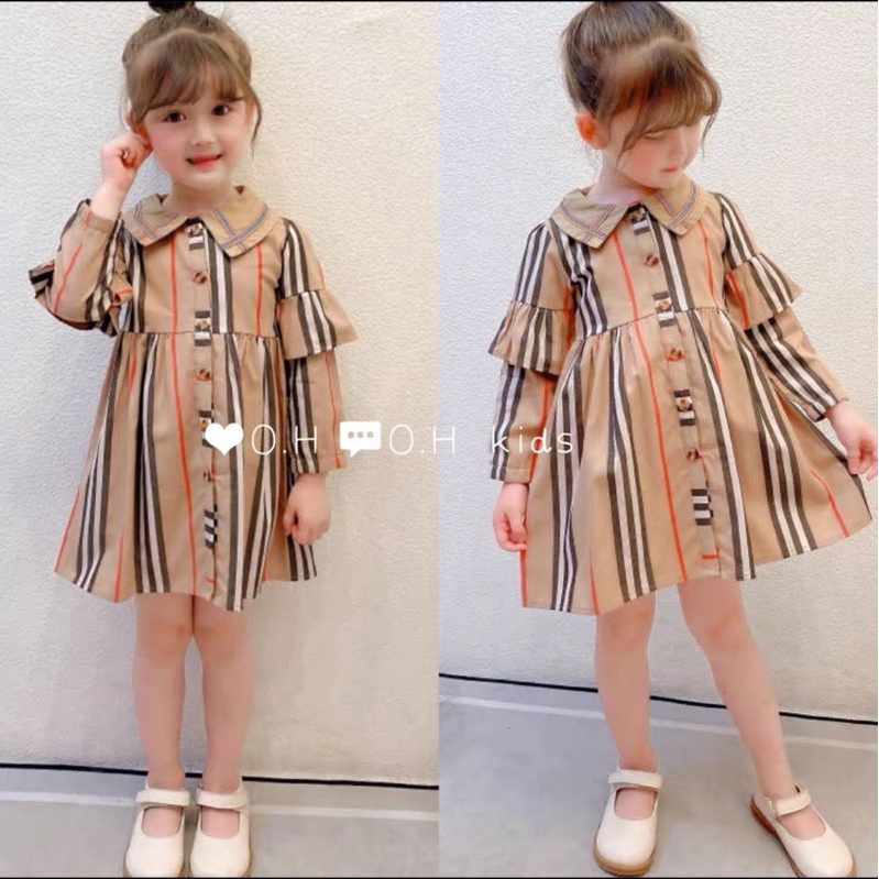sét váy kẻ cho bé