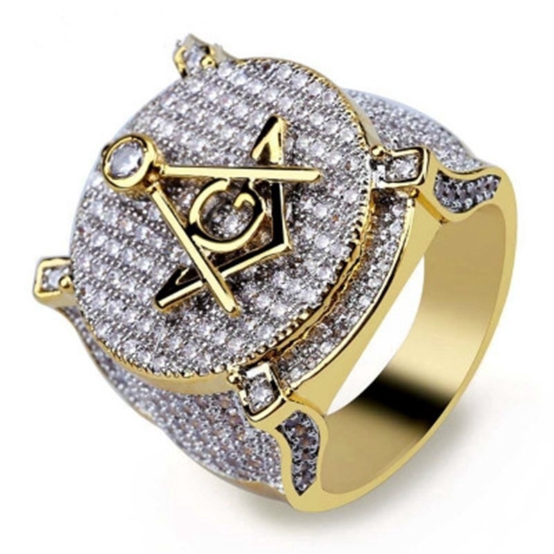 Nhẫn Mạ Vàng 18k Đính Đá Thời Trang Cho Nam