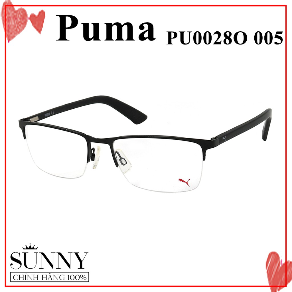 Gọng kính nam nữ chính hãng Puma PU0028O màu sắc thời trang, thiết kế dễ đeo bảo vệ mắt