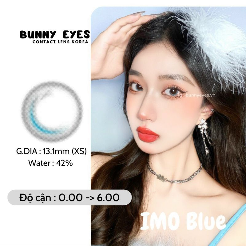 Lens Mắt, Kính Áp Tròng IMO BLUE 13.8 Size XS Ko Giãn