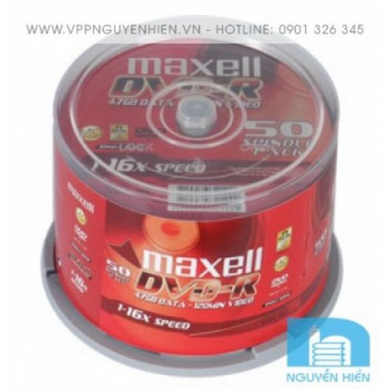 DVD trắng MAXCELL-CHÍNH HÃNG -rất tốt--1 lốc 50 đĩa