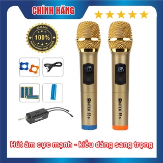 [MIC ĐÔI] Micro Không dây cao cấp ONTEKCO E6 E6S MV02 hát karaoke, chuyên dùng cho Amply, loa kéo