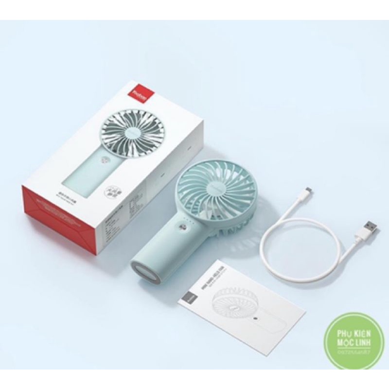 ☘️LIÊN TỤC 30 TIẾNG☘️ Quạt cầm tay Yoobao F03 6000 mah tặng dây đeo - quạt mini để bàn sạc tích điện pin cực khỏe