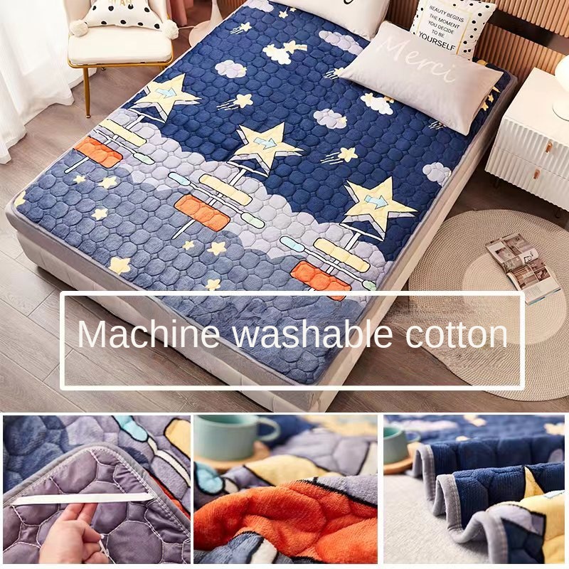 Đệm Ngủ Đơn / Đôi Chất Nỉ Mềm Mại Giữ Ấm Mùa Đông