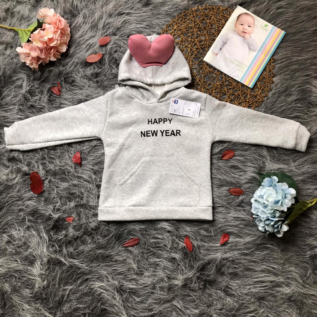 Bộ nỉ Hoodie Mầm Store danh cho bé trai và gái từ 14 đến 26kg