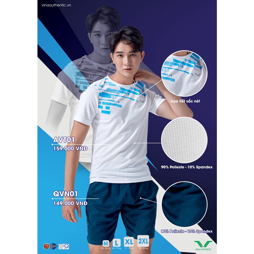 XẢ KHO CẮT MÃ- Áo thun nam cao cấp, hàng chính hãng VinaAuthentic, giá cực tốt AVT01