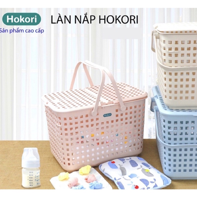 Giỏ làn đi sanh Hokori cao cấp cho mẹ - Size 46x30x31cm