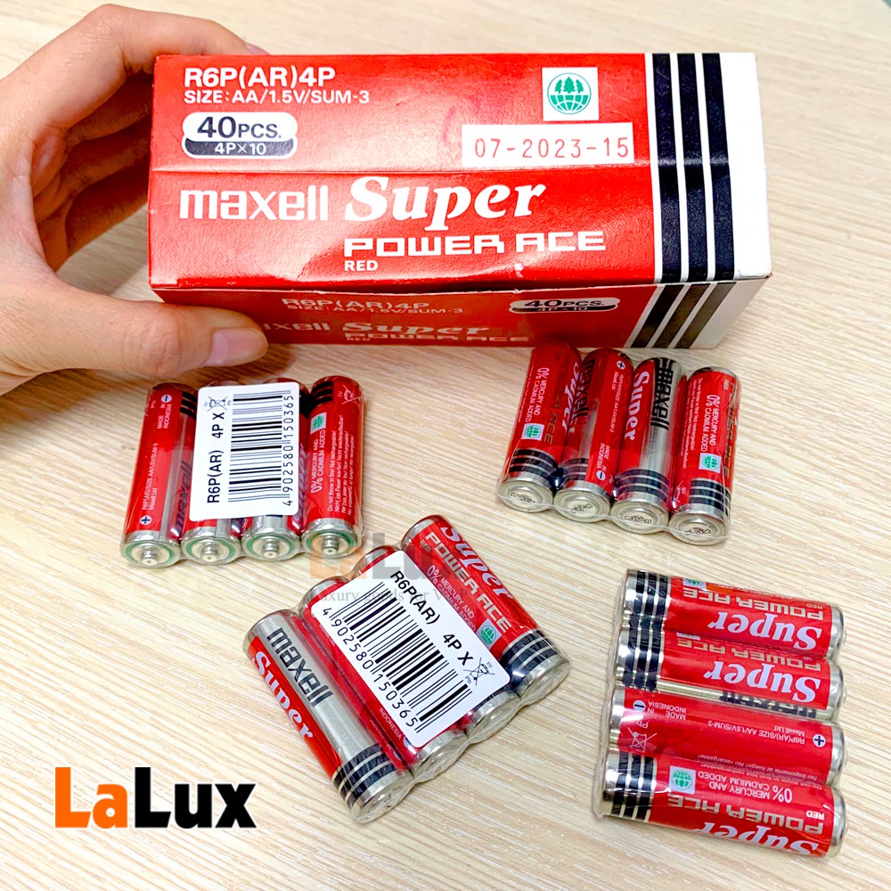 20 Viên Pin AA Maxell Super Đỏ ( 2A) - Pin Tiểu AA, Pin Sạc AA, Tích Điện Cao, Sử Dụng Cho Remote TV, Đồ Chơi Điện Tử,..