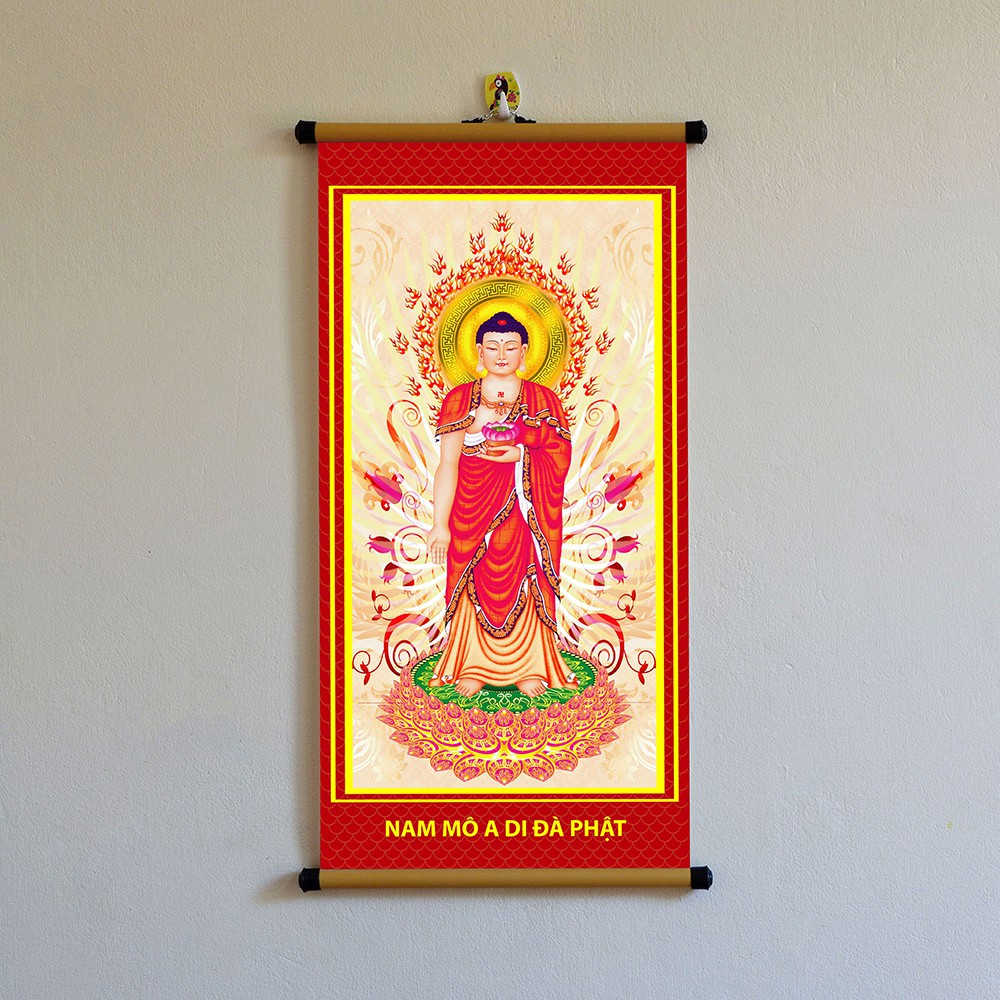 [Mã SRJULY1215 giảm 20K đơn 50K] Tranh Phật treo tường bằng vải phủ bóng cao cấp dày dặn 30x60cm - NHIỀU MẪU | BigBuy360 - bigbuy360.vn