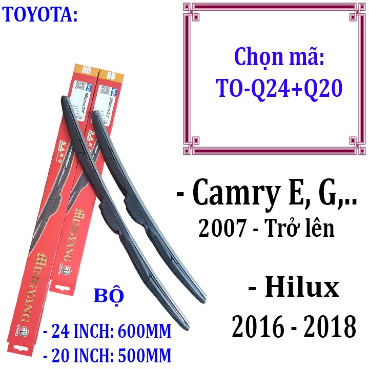 CẦN GẠT MƯA CAMRY E G ĐỜI 2007 TRỞ LÊN VÀ HILUX 2016-2018 - VÀ TẤT CẢ CÁC DÒNG XE KHÁC CỦA TOYOTA