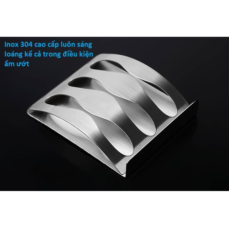 Gá để bán trải, dao cạo inox dán cường lực 3M