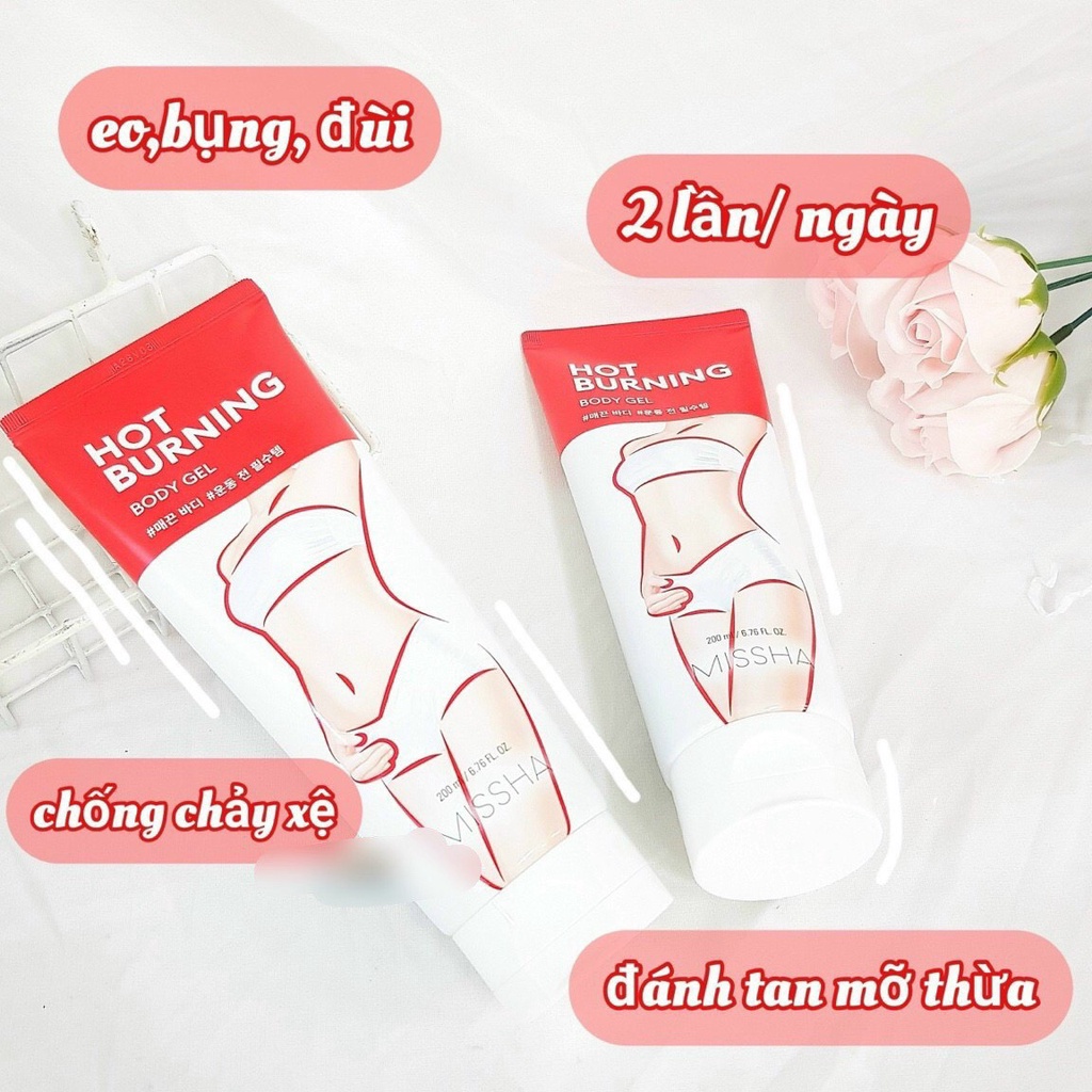 [CHÍNH HÃNG] KEM TAN MỠ BỤNG MISSHA HOT BURNING - GEL TAN MỠ HÀN QUỐC HIỆU QUẢ MỜ RẠN 200ML