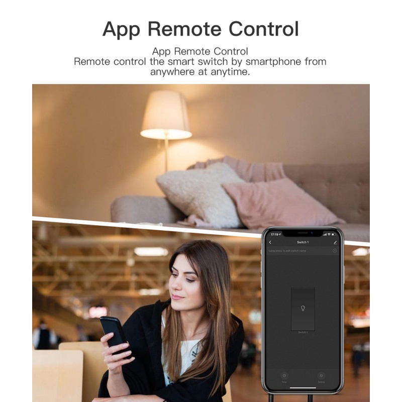 Công Tắc Thông Minh Mini Tuya 16a Điều Khiển Wifi Alexa/Google Home KKDURANT