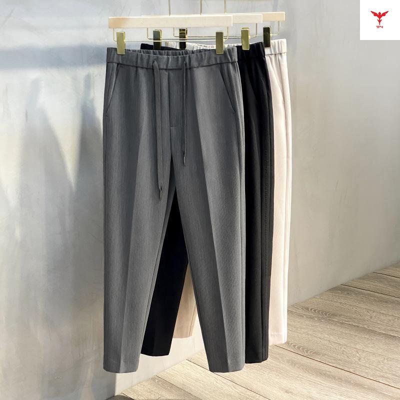 Quần âu nam cạp chun có dây ,quần baggy nam ống rộng dáng âu phong cách hàn quốc , co giãn nhẹ mặc rất thoải mái