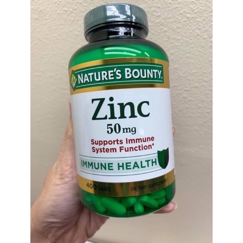 Viên uống bổ sung kẽm Nature’s Bounty Zinc 50mg 400 viên