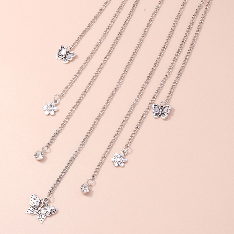 Chuỗi Vòng Đeo Chân Thiết Kế Tua Rua Phối Mặt Hình Bướm Thời Trang Cho Nữ