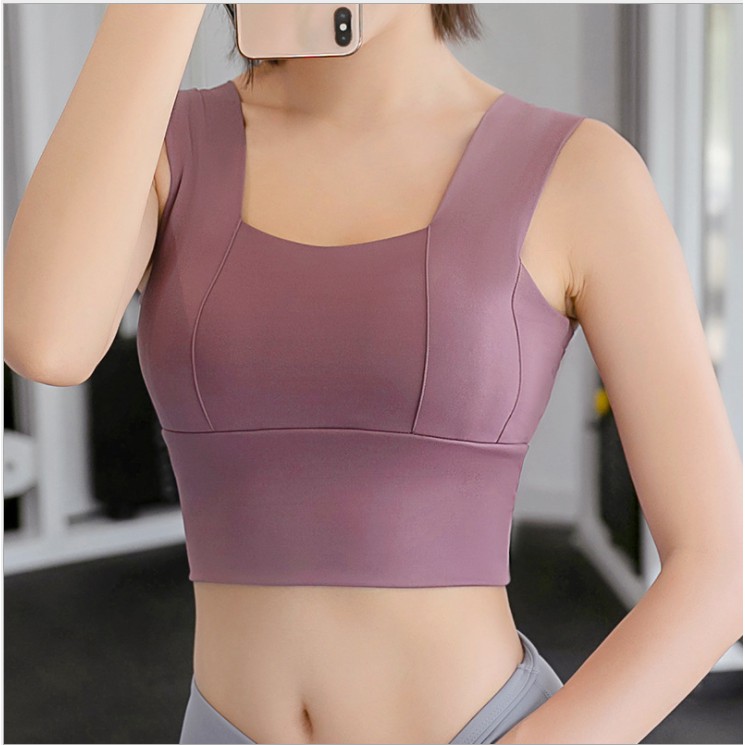 Áo bra tập yoga, gym, aerobich cho nữ 2 dây bản to - Áo bra sát nách dáng croptop kiểu mới năm nay M21