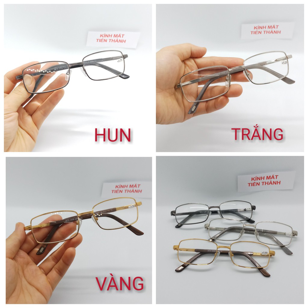 Mắt Kính Lão Lắp Sẵn Tròng Thủy Tinh Chống Xước Bền Đẹp V01 - Kính mắt Tiến Thành