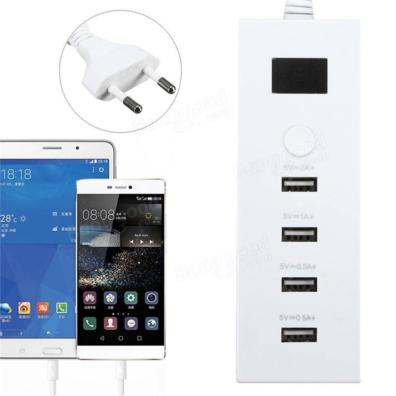 HUB USB Chia 4 Cổng Adapter - Hub sạc dự phòng điện thoại - Hub USB charger - Hub USB