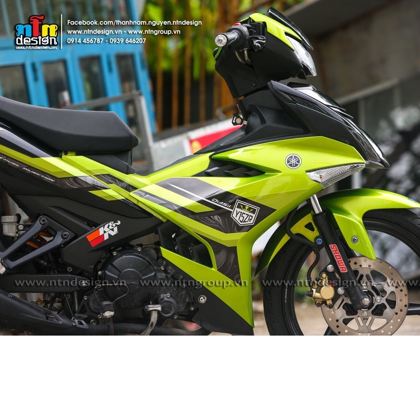 tem rời exciter 150 xanh đen mẫu mới 2022 , tem 3 lớp cao cấp