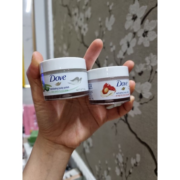 Sét 2 lọ Tẩy Da Chết Dove Kiwi Và Lựu Thơm Lâu
