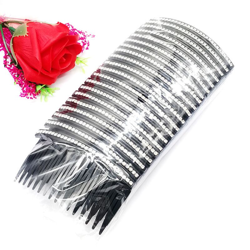 Xược tóc đơn giản 1 hàng đá trắng bản 9cm