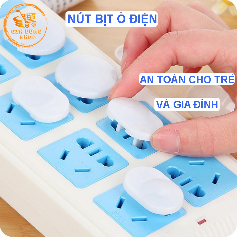 Nút Bịt Ổ Điện Chống Giật Chống Cháy An Toàn Cho Trẻ Nhỏ Và Gia Định ( Loại 2 Chân )