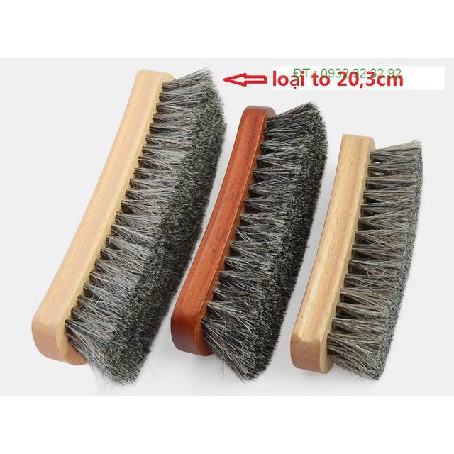 Bàn chải lông bờm ngựa loại to 20,5cm-chamsocgiay01