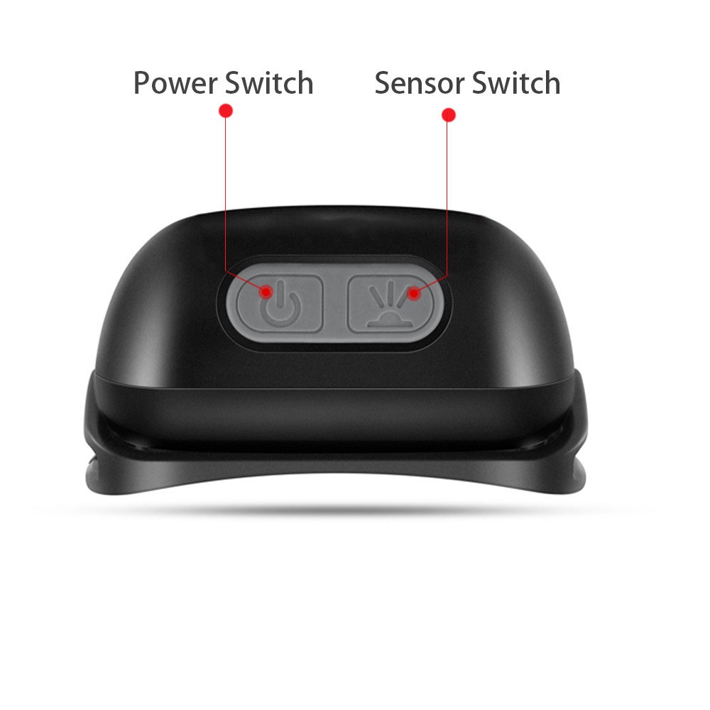 Đèn pin đội đầu mini siêu sáng nhỏ gọn chống nước cảm biến bật tắt sạc nhanh USB