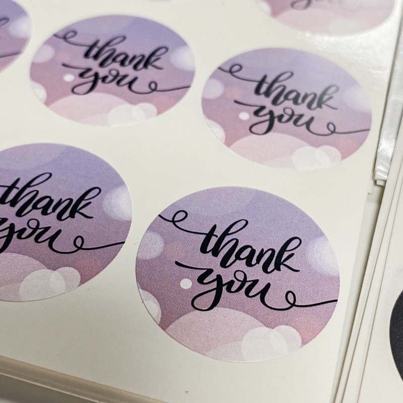 Set 12 nhãn dán tròn 30mm Thank You Sticker PVC, đa dạng mẫu mã, Sticker Thank You, Sticker Cảm Ơn, Decal Tem Nhãn Dán
