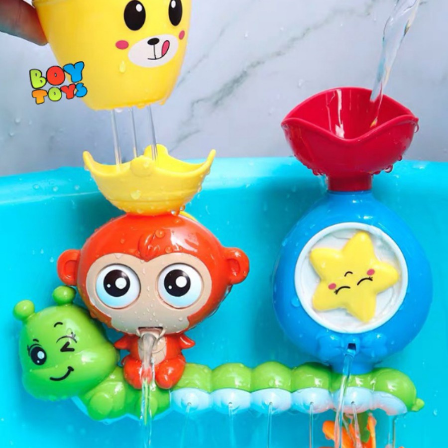 Đồ chơi nhà tắm hình chú khỉ, hình khủng long phun nước dễ thương cho bé